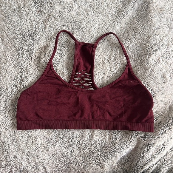 Aritzia Other - Aritzia TNA Seamless Wine Red Racerback Bralette
